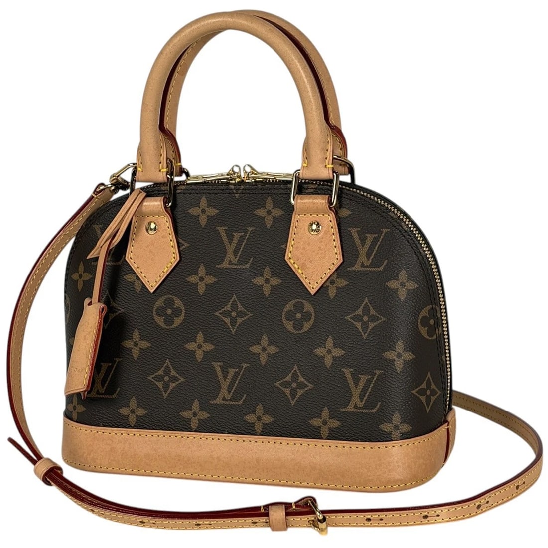 LOUIS VUITTON ALMA BB HAND BAG: Louis Vuitton Alma BB Hand Bag Brand: Louis Vuitton Type/Style: Hand Bag Material: Monogram Color: Brown Size: Width 23.5cm(9.3inch) Height 17cm(6.7inch) Depth 11cm(4.3inch) Accessories: None