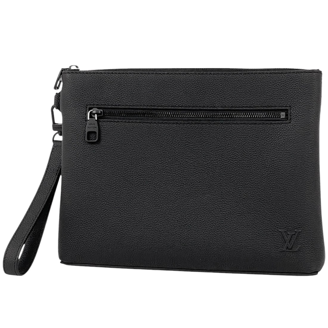 LOUIS VUITTON TAKEOFF POUCH CLUTCH BAG SECOND BAG: Louis Vuitton Takeoff Pouch Clutch Bag Second bag Brand: Louis Vuitton Type/Style: Second bag Material: leather Color: Noir (Black) Size: Width 29cm(11.4inch) Height 21.5cm(8.5inch) Depth