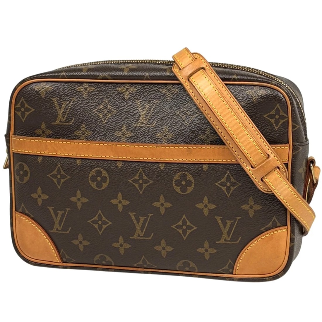 LOUIS VUITTON TROCADERO 27 SHOULDER BAG: Louis Vuitton Trocadero 27 Shoulder Bag Brand: Louis Vuitton Type/Style: Shoulder Bag Material: Monogram Color: Brown Size: Width 26.5cm(10.4inch) Height 17cm(6.7inch) Depth 7cm(2.8inch) Accessories: