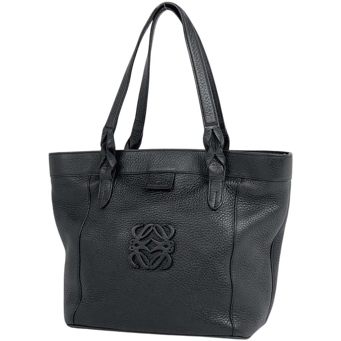 LOEWE FUSTA TOTE BAG ANAGRAM TOTE BAG: LOEWE Fusta Tote Bag anagram Tote Bag Brand: LOEWE Type/Style: Tote Bag Material: leather Color: black Size: Width 25cm(9.8inch) Height 24.5cm(9.6inch) Depth 13.5cm(5.3inch) Accessories: None
