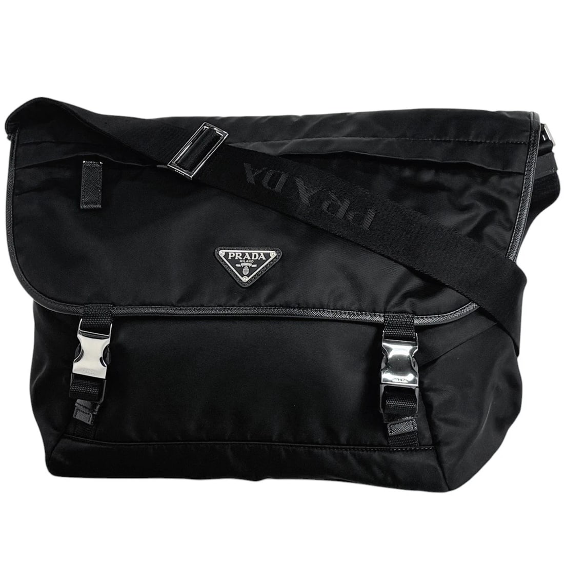 PRADA SHOULDER BAG: PRADA Shoulder Bag Brand: PRADA Type/Style: Shoulder Bag Material: Nylon Color: Nero (Black) Size: Width 34cm(13.4inch) Height 27cm(10.6inch) Depth 14cm(5.5inch) Accessories: None Accessor