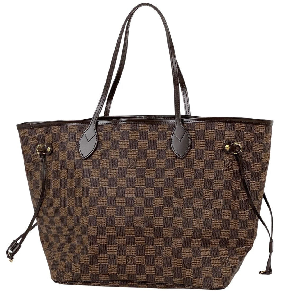 LOUIS VUITTON NEVERFULL MM TOTE BAG SHOULDER BAG: Louis Vuitton Neverfull MM Tote Bag Shoulder Bag Brand: Louis Vuitton Type/Style: Tote Bag Material: Damier Color: Brown Size: Width 32cm(12.6inch) Height 29cm(11.4inch) Depth 17cm(6.7inch)