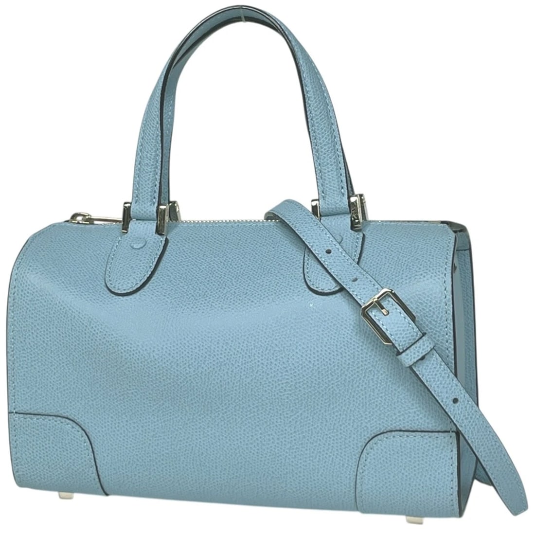 VALEXTRA BABILA MINI HANDBAG 2WAY HAND BAG: Valextra Babila Mini Handbag 2WAY Hand Bag Brand: Valextra Type/Style: Hand Bag Material: leather Color: Blue Size: Width 22.5cm(8.9inch) Height 14cm(5.5inch) Depth 11.5cm(4.5inch) Accessories: None