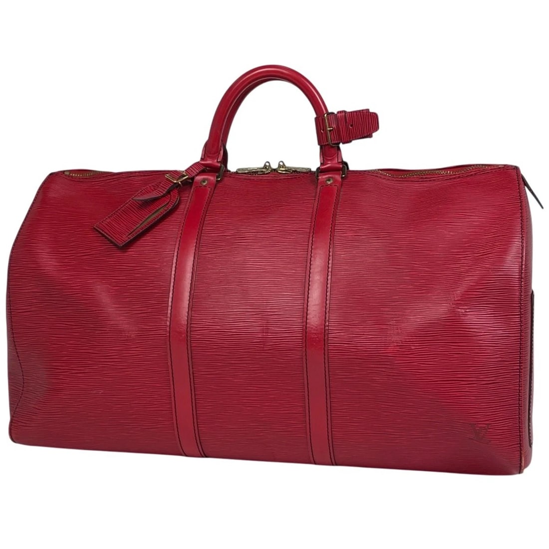 LOUIS VUITTON KEEPALL50 HAND BAG HAND BAG: Louis Vuitton keepall50 Hand Bag Hand Bag Brand: Louis Vuitton Type/Style: Hand Bag Material: Epi Color: Castilian red Size: Width 50cm(19.7inch) Height 29cm(11.4inch) Depth 22cm(8.7inch)
