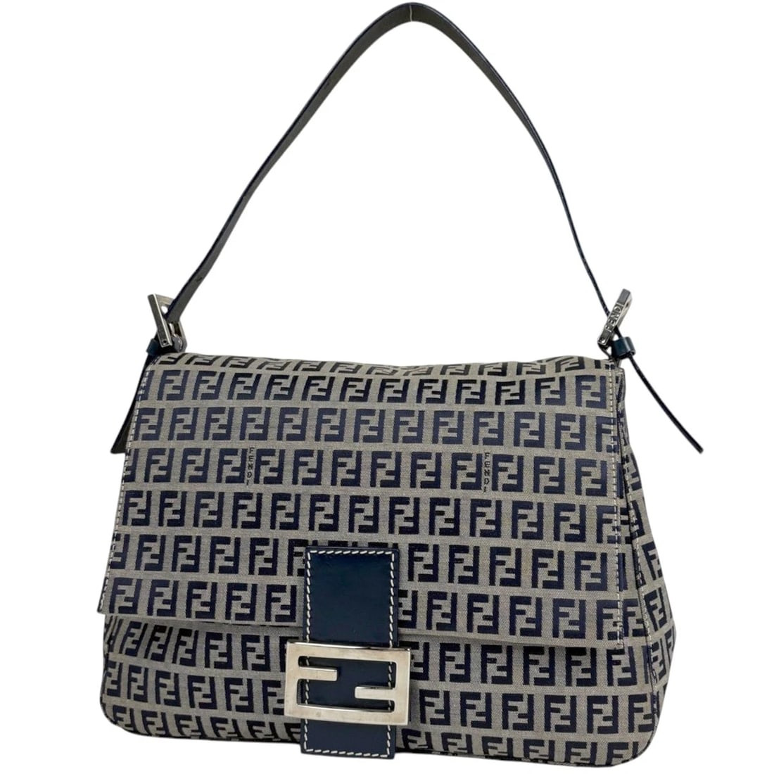 FENDI SHOULDER BAG ZUCCHINOPATTERN MAMMA BUCKET CANVAS: Fendi Shoulder Bag ZucchinoPattern Mamma bucket canvas Brand: FENDI Type/Style: Shoulder Bag Material: canvas ?leather Color: Navy blue Size: Width 29cm(11.4inch) Height 19cm(7.5inch) Depth