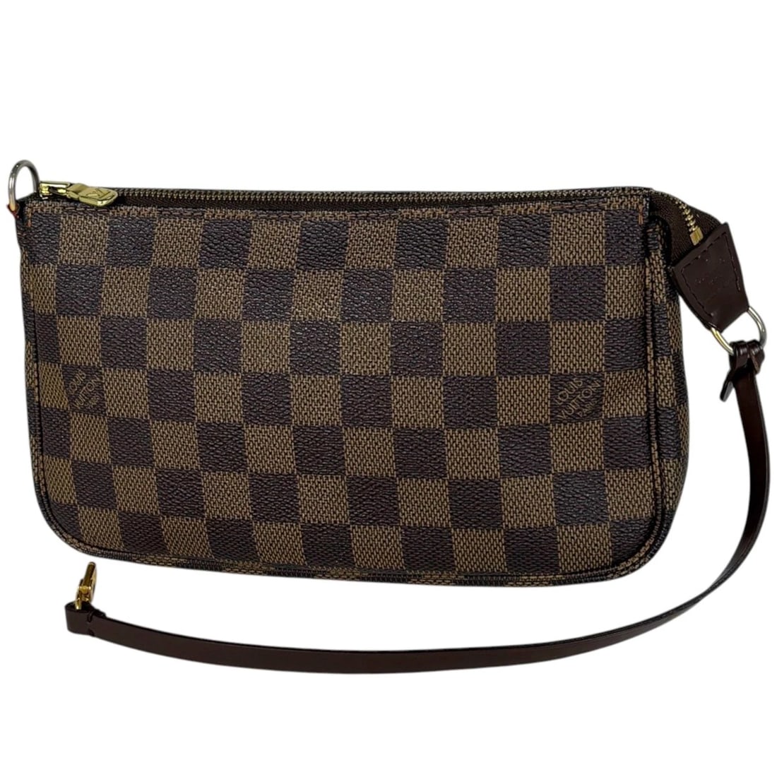 LOUIS VUITTON POCHETTE ACCESSOIRES ACCESSORY POUCH: Louis Vuitton Pochette Accessoires Accessory pouch Brand: Louis Vuitton Type/Style: Accessory pouch Material: Damier Color: Brown Size: Width 22cm(8.7inch) Height 12cm(4.7inch) Depth 3.5cm(1.4inch)
