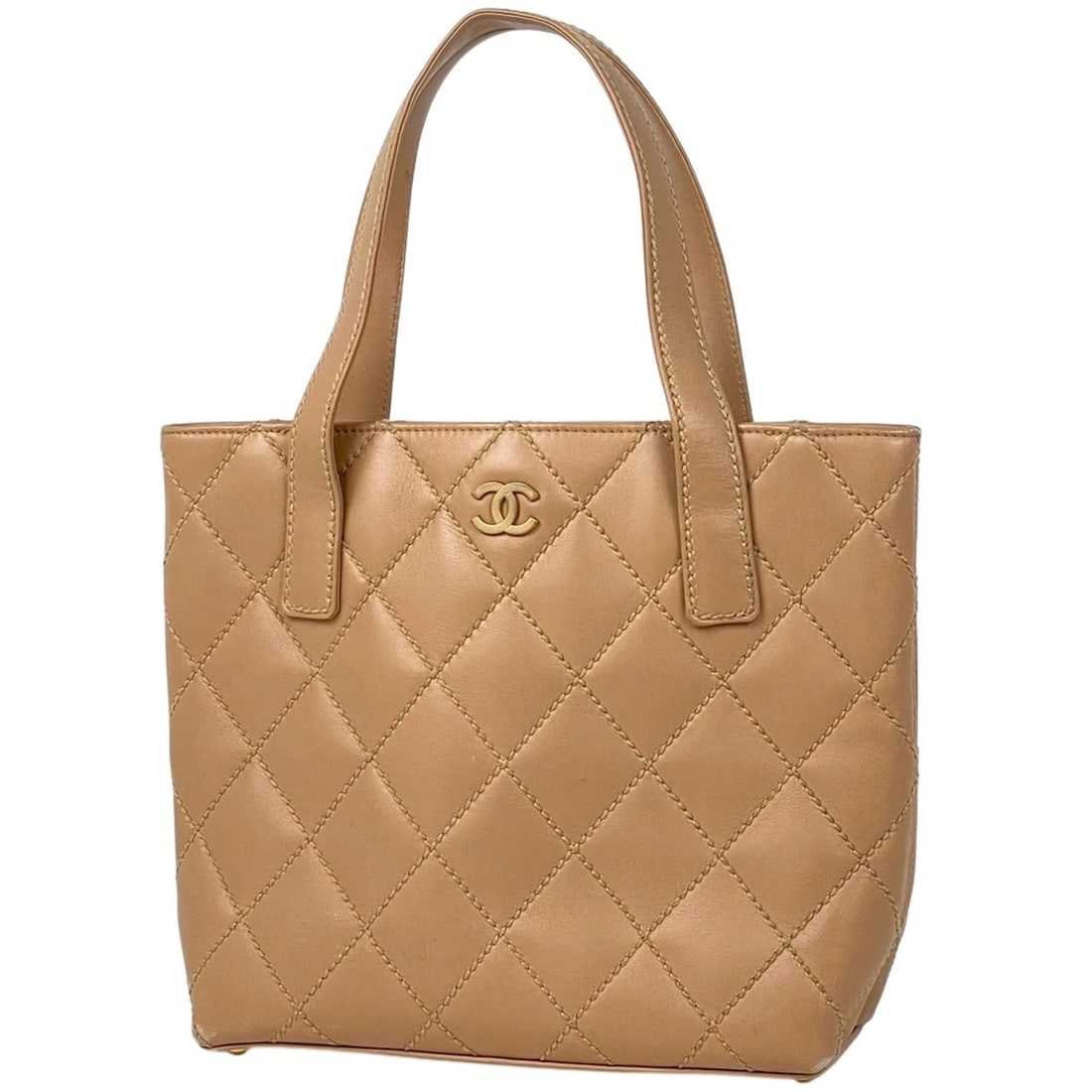 CHANEL WILD STITCH TOTE BAG TOTE BAG LEATHER: CHANEL Wild Stitch Tote Bag Tote Bag leather Brand: CHANEL Type/Style: Tote Bag Material: leather Color: Beige Size: Width 24cm(9.4inch) Height 23cm(9.1inch) Depth 8cm(3.1inch) Accessories: None <