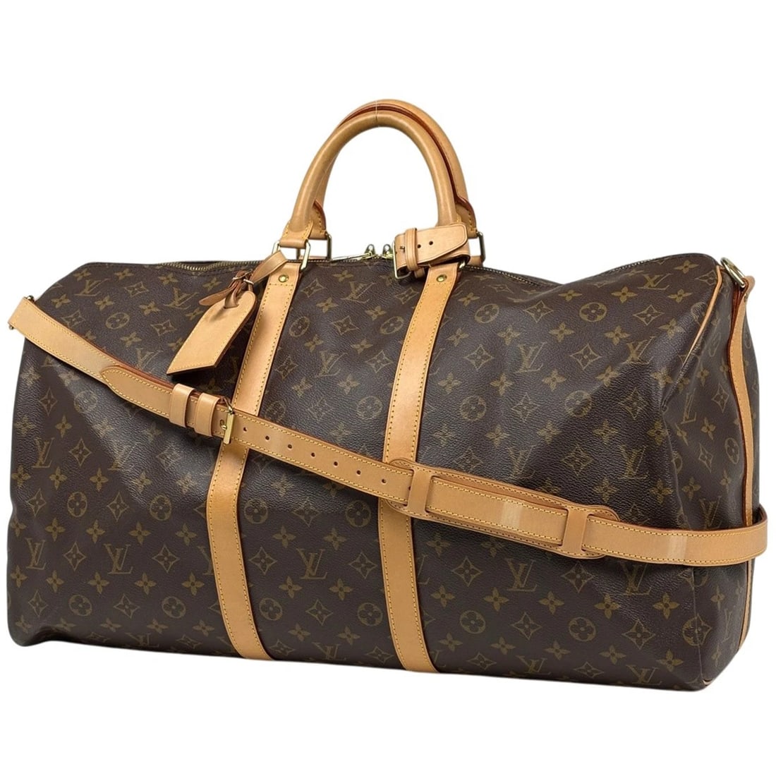 LOUIS VUITTON KEEPALL BANDOULIERE 55 HAND BAG: Louis Vuitton keepall Bandouliere 55 Hand Bag Brand: Louis Vuitton Type/Style: Hand Bag Material: Monogram Color: Brown Size: Width 55cm(21.7inch) Height 31cm(12.2inch) Depth 24cm(9.4inch) Accesso