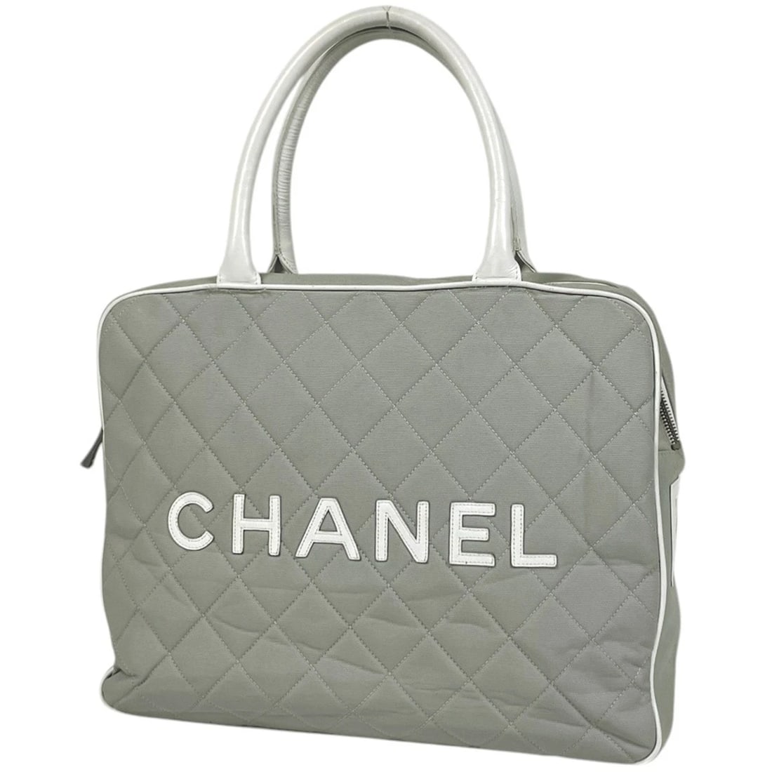 CHANEL SPORTLINE TOTE BAG: Chanel Sportline Tote Bag Brand: CHANEL Type/Style: Tote Bag Material: canvas ?leather Color: Light gray Size: Width 36cm(14.2inch) Height 28cm(11inch) Depth 10cm(3.9inch) Accessories: None