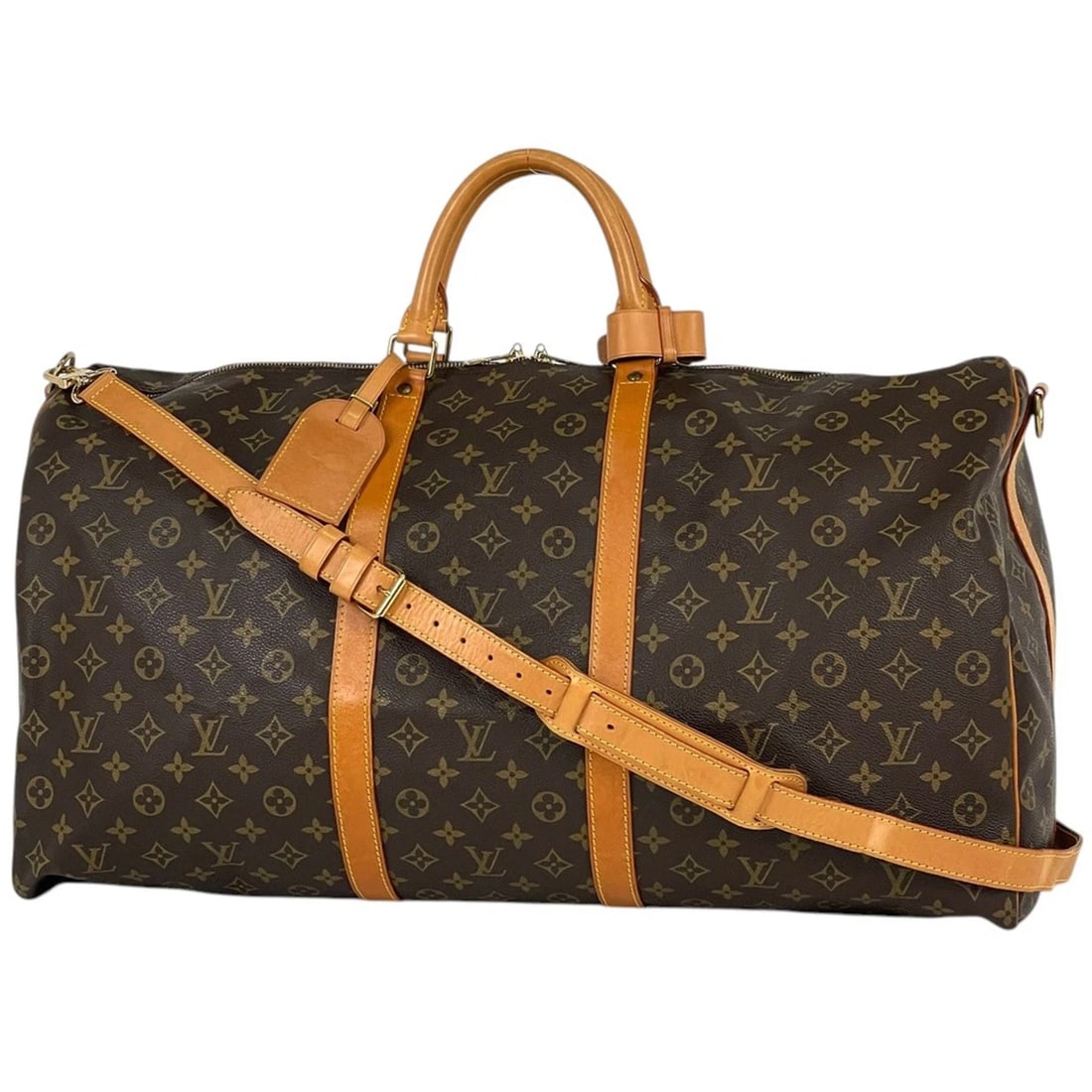 LOUIS VUITTON KEEPALL BANDOULIERE 60 HAND BAG: Louis Vuitton keepall Bandouliere 60 Hand Bag Brand: Louis Vuitton Type/Style: Hand Bag Material: Monogram Color: Brown Size: Width 61cm(24inch) Height 33cm(13inch) Depth 25cm(9.8inch) Accessories