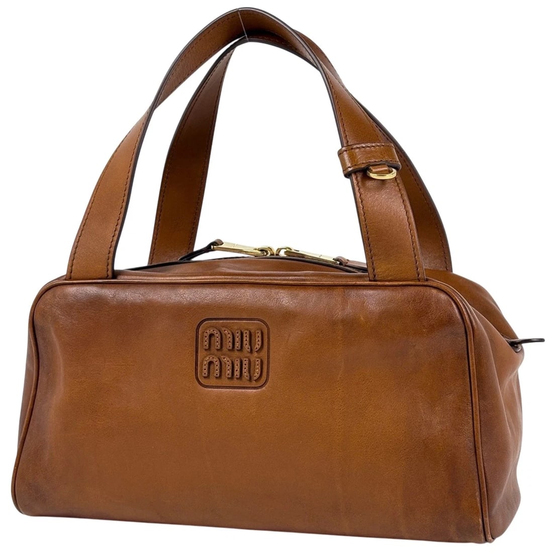 MIU MIU LOGO HAND BAG HAND BAG: Miu Miu Logo Hand Bag Hand Bag Brand: Miu Miu Type/Style: Hand Bag Material: leather Color: Brown Size: Width 28cm(11inch) Height 16cm(6.3inch) Depth 12cm(4.7inch) Accessories: None Access