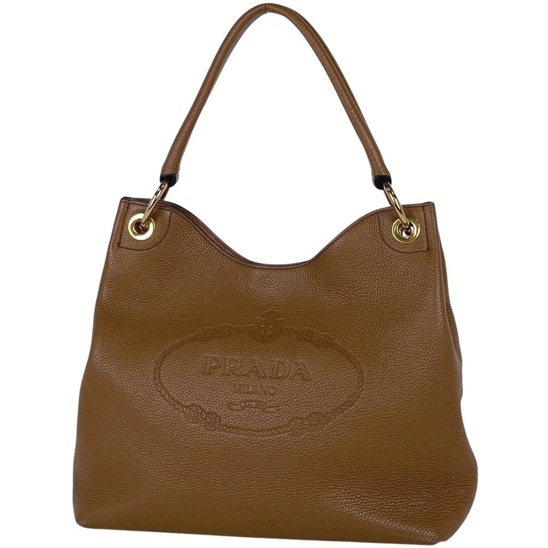 PRADA LOGO SHOULDER BAG SHOULDER BAG: PRADA Logo Shoulder Bag Shoulder Bag Brand: PRADA Type/Style: Shoulder Bag Material: leather Color: Brown Size: Width 32.5cm(12.8inch) Height 26cm(Median:10.2inch) Depth 15cm(5.9inch) Accessories: