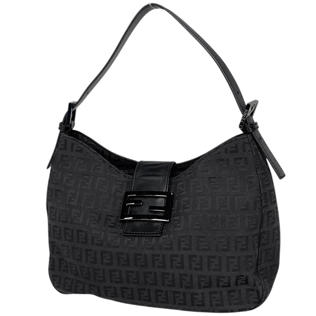 FENDI ZUCCHINOPATTERN SHOULDER BAG SHOULDER BAG HAND BAG: Fendi ZucchinoPattern Shoulder Bag Shoulder Bag Hand Bag Brand: FENDI Type/Style: Shoulder Bag Material: canvas ?leather Color: Black Size: Width 27cm(10.6inch) Height 17cm(Median:6.7inch) Depth 7.5cm