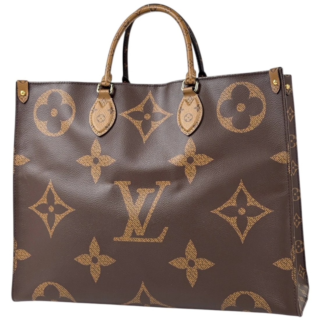 LOUIS VUITTON ON-THE-GO GM TOTE BAG 2WAY SHOULDER BAG: Louis Vuitton On-the-go GM Tote Bag 2WAY Shoulder Bag Brand: Louis Vuitton Type/Style: Tote Bag Material: Monogram reverse Color: Brown Size: Width 41cm(16.1inch) Height 32cm(12.6inch) Depth 17cm(6.7i