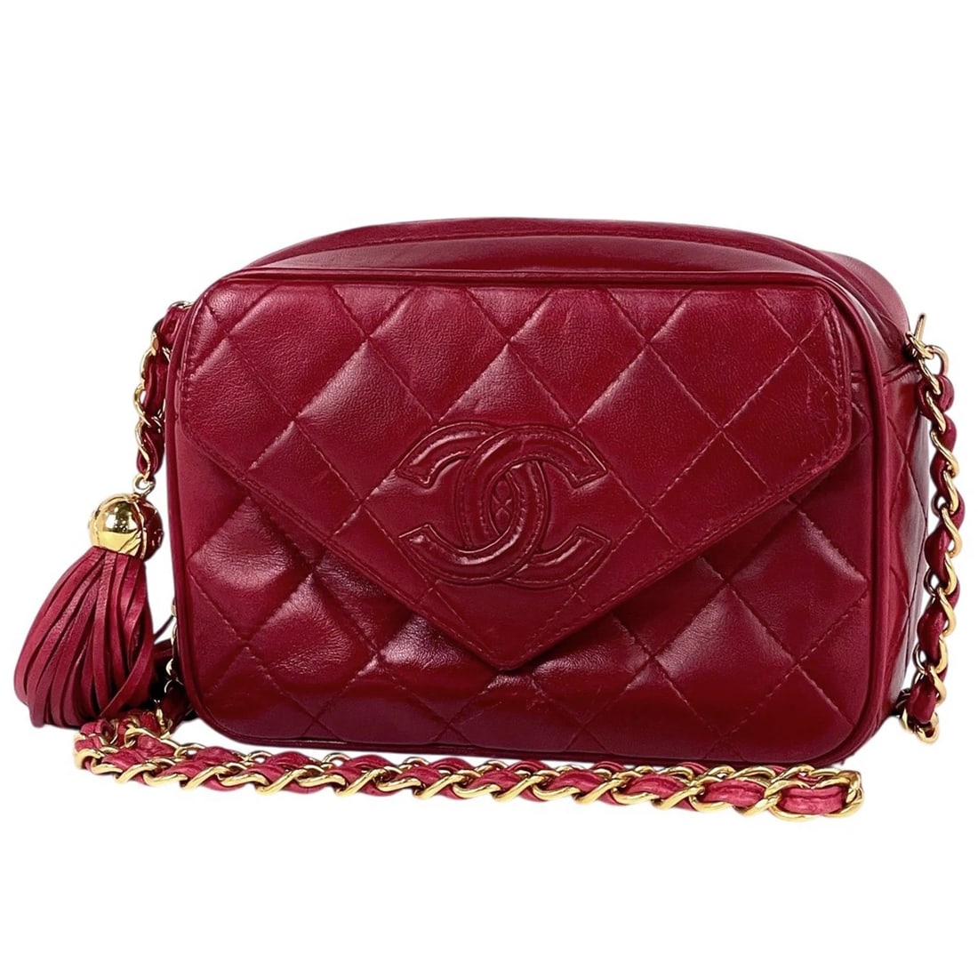CHANEL FRINGE SHOULDER BAG SHOULDER BAG: Chanel Fringe Shoulder Bag Shoulder Bag Brand: CHANEL Type/Style: Shoulder Bag Material: leather Color: Red Size: Width 19cm(7.5inch) Height 13cm(5.1inch) Depth 7cm(2.8inch) Accessories: None