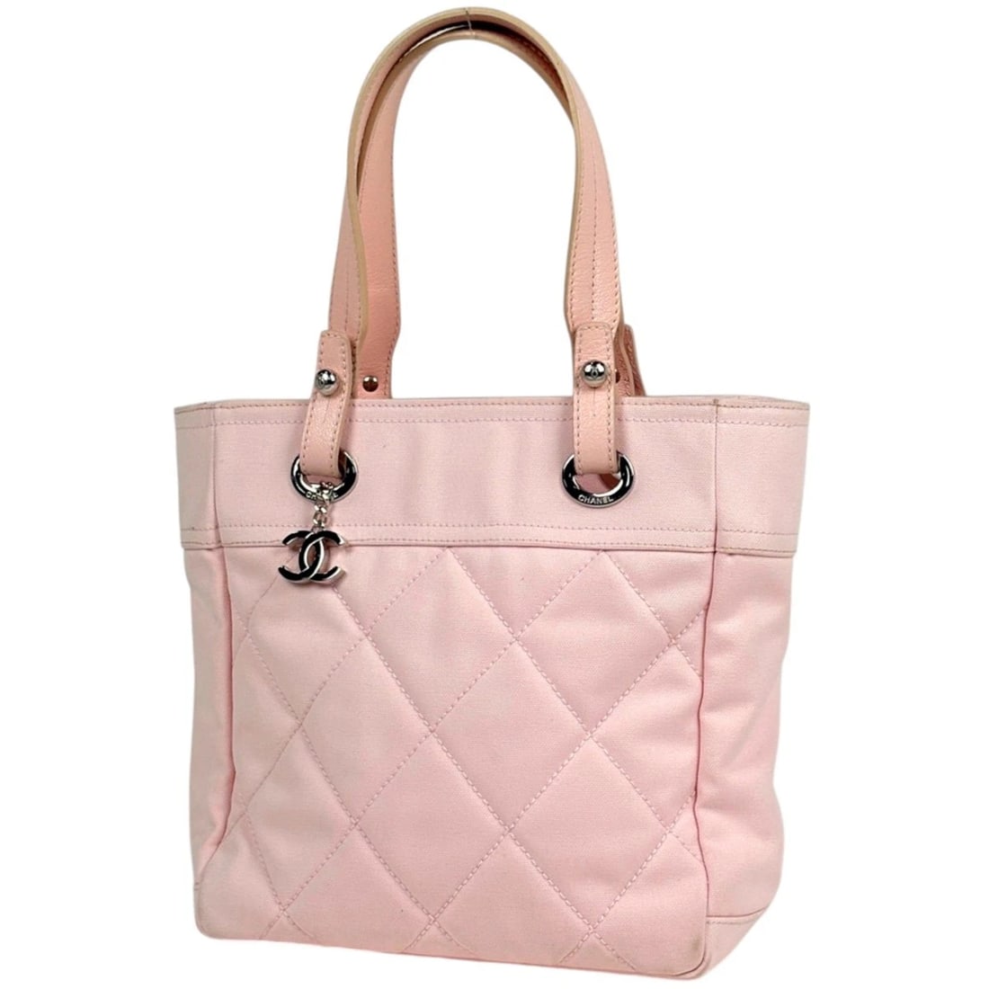 CHANEL TOTE BAG PARIS BIARRITZ PM CANVAS PINK: Chanel Tote Bag Paris Biarritz PM canvas Pink Brand: CHANEL Type/Style: Tote Bag Material: canvas ?leather Color: Pink Size: Width 26cm(10.2inch) Height 27cm(10.6inch) Depth 10.5cm(4.1inch Accesso