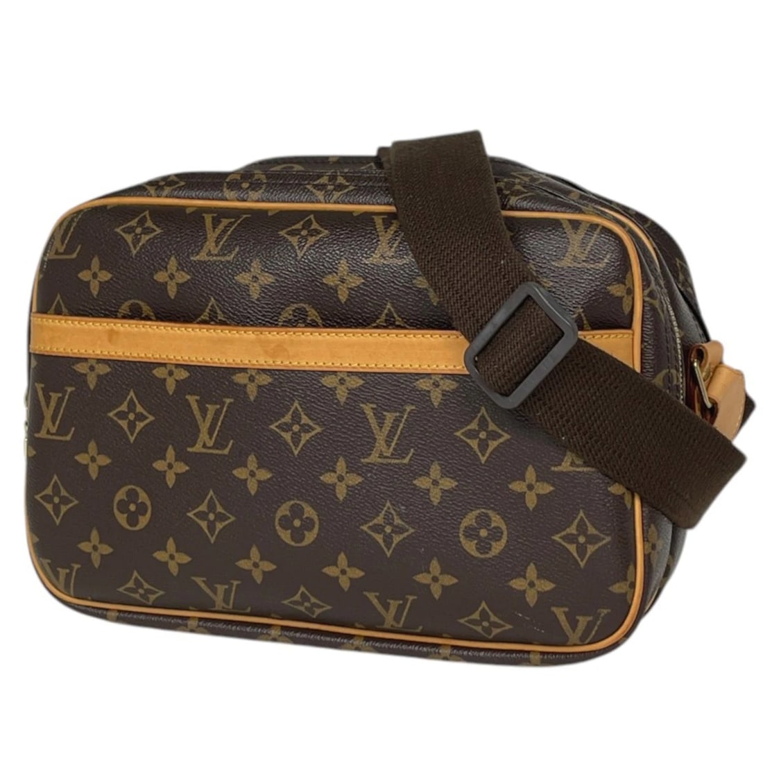LOUIS VUITTON REPORTER PM SHOULDER BAG: Louis Vuitton Reporter PM Shoulder Bag Brand: Louis Vuitton Type/Style: Shoulder Bag Material: Monogram Color: Brown Size: Width 28cm(11inch) Height 21cm(8.3inch) Depth 11cm(4.3inch) Accessories: