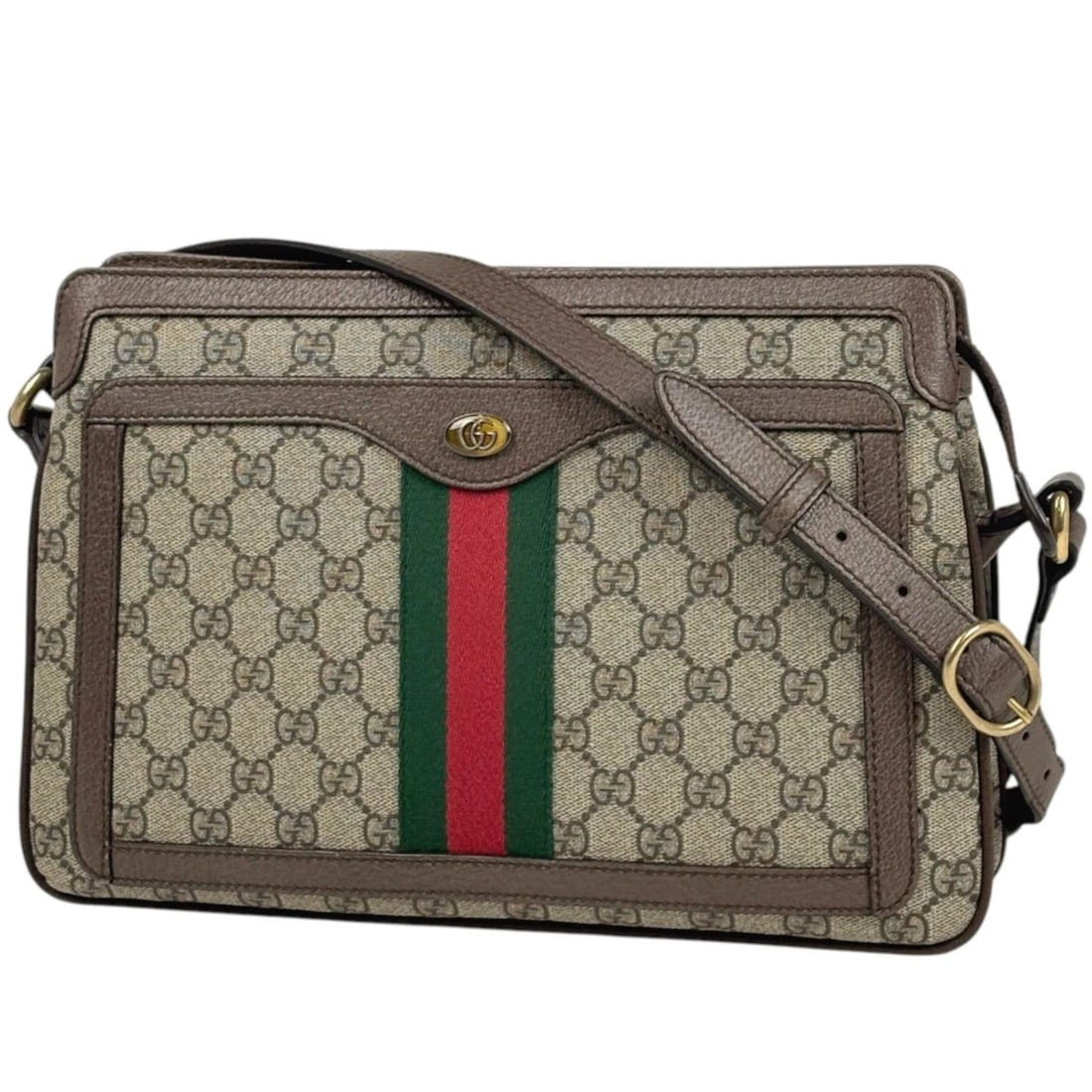GUCCI SHOULDER BAG MEDIUM GG SUPREME COATED CANVAS: Gucci Shoulder Bag Medium GG Supreme Coated canvas Brand: GUCCI Type/Style: Shoulder Bag Material: Coated canvas ?leather Color: Brown Size: Width 31cm(12.2inch) Height 21cm(8.3inch) Depth 5cm(2inch) 
