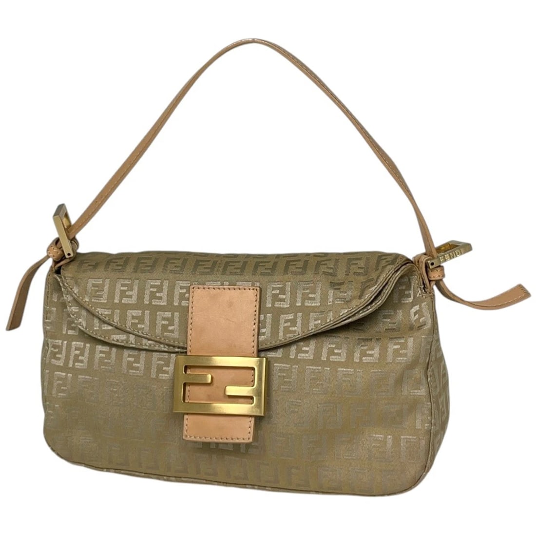 FENDI HAND BAG ZUCCHINOPATTERN MAMMA BAGUETTE CANVAS: Fendi Hand Bag ZucchinoPattern Mamma Baguette canvas Brand: FENDI Type/Style: Hand Bag Material: canvas ?leather Color: Beige Size: Width 25cm(9.8inch) Height 13cm(5.1inch) Depth 8cm(3.1inch)