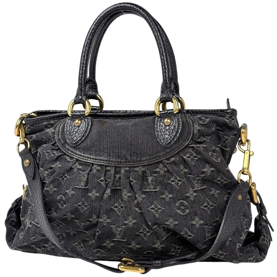 LOUIS VUITTON NEO CANY MM HAND BAG: Louis Vuitton Neo cany MM Hand Bag Brand: Louis Vuitton Type/Style: Hand Bag Material: Monogram denim Color: Noir (Black) Size: Width 37cm(14.6inch) Height 24cm(9.4inch) Depth 14cm(5.5inch)