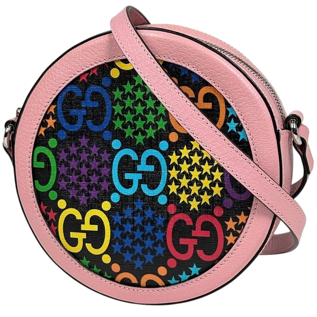 GUCCI GG PSYCHEDELIC SHOULDER BAG: Gucci GG Psychedelic Shoulder Bag Brand: GUCCI Type/Style: Shoulder Bag Material: Coated canvas ?leather Color: Black Pink Multicolor Size: Width 18cm(Maximum value:7.1inch) Height