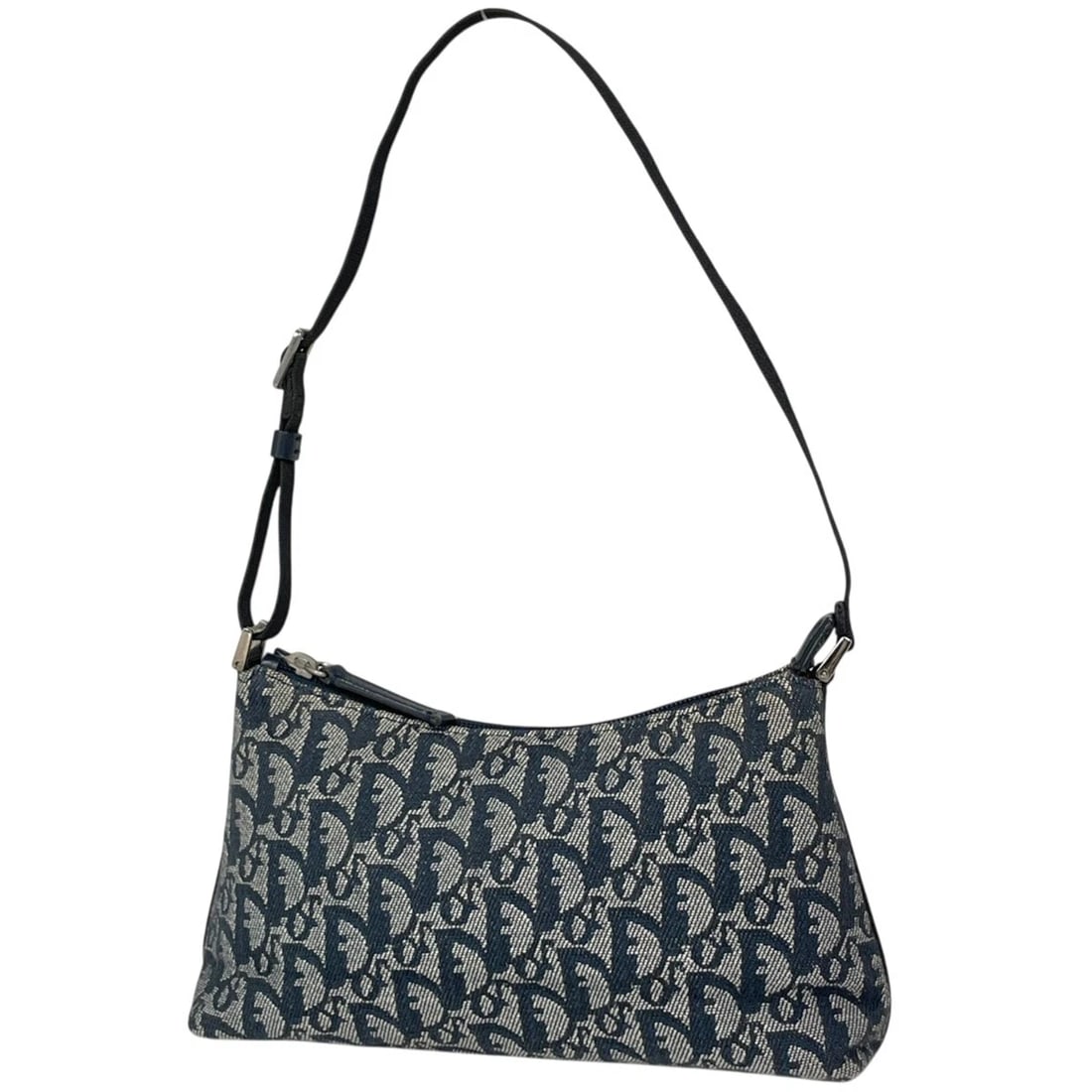 CHRISTIAN DIOR SHOULDER BAG: Christian Dior Shoulder Bag Brand: Christian Dior Type/Style: Shoulder Bag Material: canvas ?leather Color: Navy blue Size: Width 24.5cm(9.6inch) Height 13cm(5.1inch) Depth 6.5cm(2.6inch)