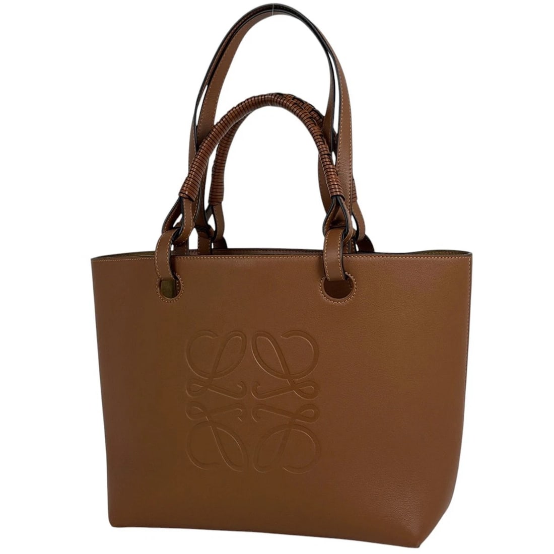 LOEWE HAND BAG ANAGRAM 2WAY LEATHER: Loewe Hand Bag Anagram 2WAY leather Brand: LOEWE Type/Style: Hand Bag Material: leather Color: Brown Size: Width 28cm(11inch) Height 25cm(9.8inch) Depth 14cm(5.5inch) Accessories: None Accessories