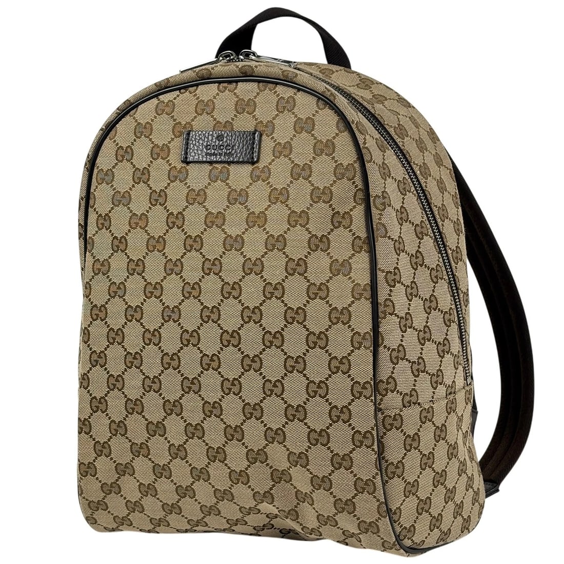 GUCCI GG PATTERN BACKPACK BACKPACK DAY BAG: GUCCI GG pattern Backpack Backpack day bag Brand: GUCCI Type/Style: Backpack Material: GG canvas ?leather Color: Beige Size: Width 31cm(12.2inch) Height 36cm(14.2inch) Depth 13cm(5.1inch) Accessor