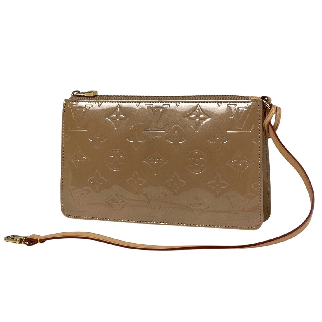 LOUIS VUITTON LEXINGTON ENAMEL ACCESSORY POUCH: Louis Vuitton Lexington enamel Accessory pouch Brand: Louis Vuitton Type/Style: Accessory pouch Material: Monogram Vernis Color: Beige Size: Width 20cm(7.9inch) Height 12cm(4.7inch) Depth