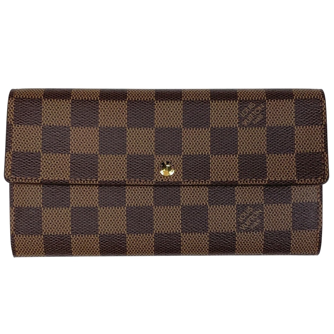LOUIS VUITTON PORTEFEIULLE SARAH LONG WALLET: Louis Vuitton Portefeiulle Sarah Long Wallet Brand: Louis Vuitton Type/Style: Long Wallet Material: Damier Color: Brown Size: Width 19cm(7.5inch) Height 10cm(3.9inch) Depth 2cm(0.8inch) Accessorie