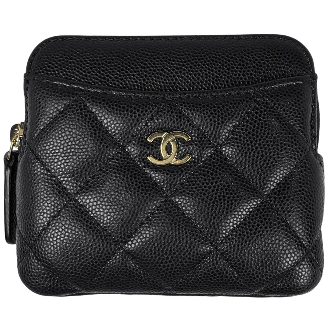 CHANEL COIN PURSE COIN PURSE MATELASSE CARD SLOT CAVIAR SKIN: Chanel Coin Purse Coin Purse Matelasse Card Slot Caviar skin Brand: CHANEL Type/Style: Coin Purse Material: Caviar skin Color: Black Size: Width 11cm(4.3inch) Height 10cm(3.9inch) Depth 2cm(0.8inch)