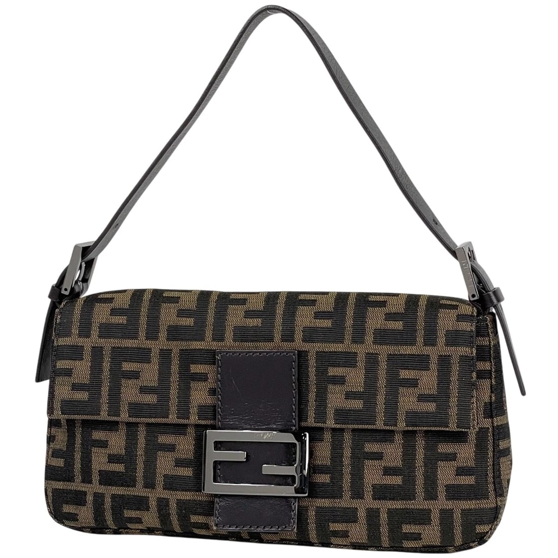 FENDI ZUCCA PATTERN MAMMA BAGUETTE SHOULDER BAG HAND BAG: Fendi Zucca Pattern Mamma Baguette Shoulder Bag Hand Bag Brand: FENDI Type/Style: Shoulder Bag Material: canvas ?leather Color: Brown Size: Width 25.5cm(10inch) Height 15cm(5.9inch) Depth