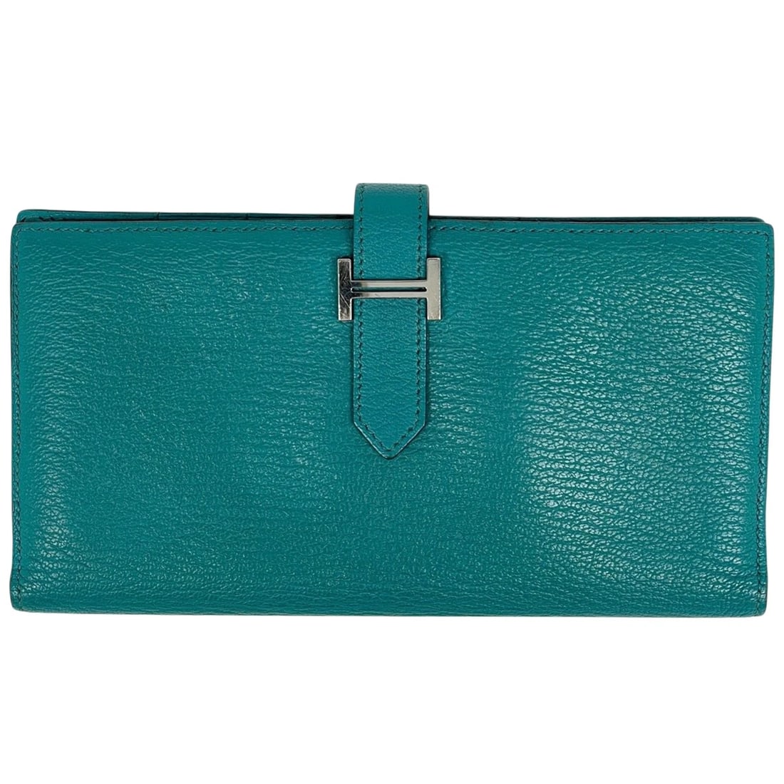HERMES BANE SOUFFLE LONG WALLET: HERMES Bane Souffle Long Wallet Brand: HERMES Type/Style: Long Wallet Material: Shave Color: Malachite Size: Width 17.5cm(6.9inch) Height 9.5cm(3.7inch) Depth 1.5cm(0.6inch) Accessories: None