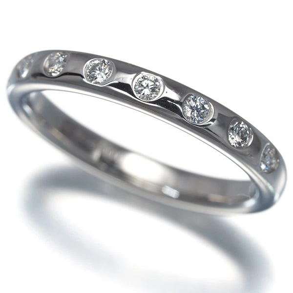 TIFFANY&CO. DIAMOND STACKING BAND RING PT 950: Tiffany&Co. Diamond Stacking Band Ring Pt 950 Brand: Tiffany & Co. Type/Style: Ring Material: 950 Platinum, Main Stone Natural Color: Platinum Size: US 5.5-5.75 Accessories: None Accessories Notice: