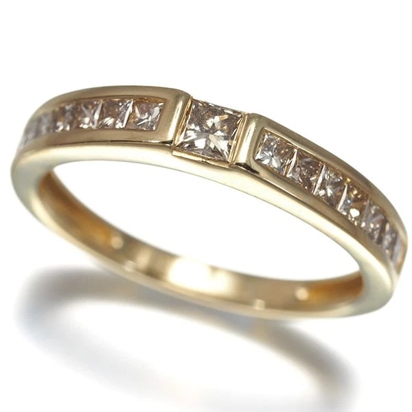 DIAMOND RING 18K 750 YELLOW GOLD: Diamond Ring 18K 750 Yellow Gold Brand: None Type/Style: Ring Material: 18K 750 Yellow Gold, Main Stone Natural Color: Yellow Gold Size: US 6 Accessories: None Accessories Notice: When purchasing