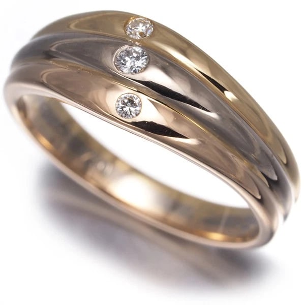 CARTIER DIAMOND 3COLOR RING 18K 750 YELLOW WHITE ROSE GOLD: Cartier Diamond 3color Ring 18K 750 Yellow White Rose Gold Brand: Cartier Type/Style: Ring Material: 18K 750 Yellow White Rose Gold, Main Stone Natural Color: YG RG WG Size: US 6 Accessories: None