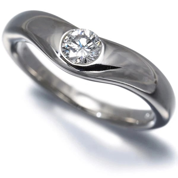 TIFFANY&CO. DIAMOND CURVED BAND RING 950 PLATINUM: Tiffany&Co. Diamond Curved Band Ring 950 Platinum Brand: Tiffany & Co. Type/Style: Ring Material: 950 Platinum, Main Stone Natural Color: Platinum Size: US 5 Accessories: None Accessories Notice: