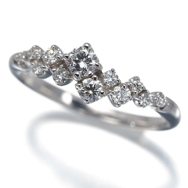 MJC DIAMOND RING 18K 750 WHITE GOLD: MJC Diamond Ring 18K 750 White Gold Brand: MJC Type/Style: Ring Material: 18K 750 White Gold, Main Stone Natural Color: White Gold Size: US 4.5 Accessories: None Accessories Notice: When p