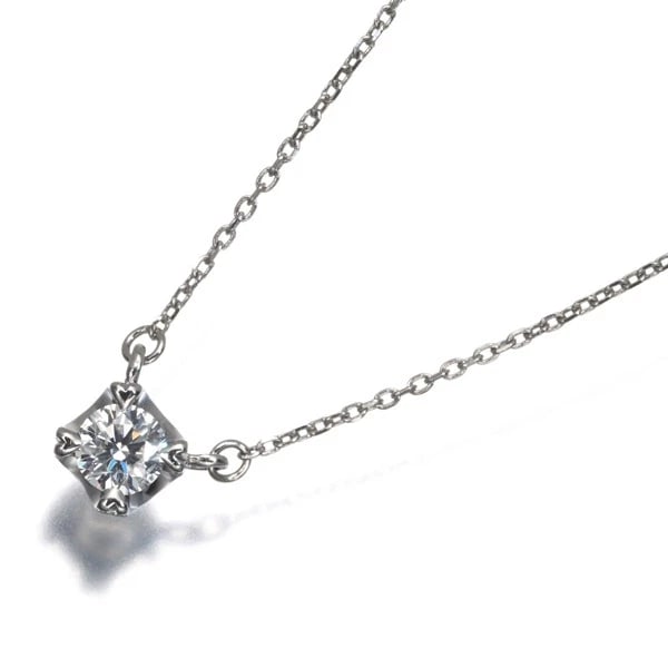 DIAMOND SOLITAIRE NECKLACE 850 PLATINUM: Diamond Solitaire Necklace 850 Platinum Brand: Unbranded Type/Style: Necklace Material: 850 Platinum, Main Stone Natural Color: Platinum Size: Necklace length: 41cm Accessories: None Acces