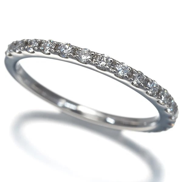 DIAMOND HALF ETERNITY RING 900 PLATINUM: Diamond Half Eternity Ring 900 Platinum Brand: Unbranded Type/Style: Ring Material: 900 Platinum, Main Stone Natural Color: Platinum Size: US 5.75-6 Accessories: None Accessories Notice: When