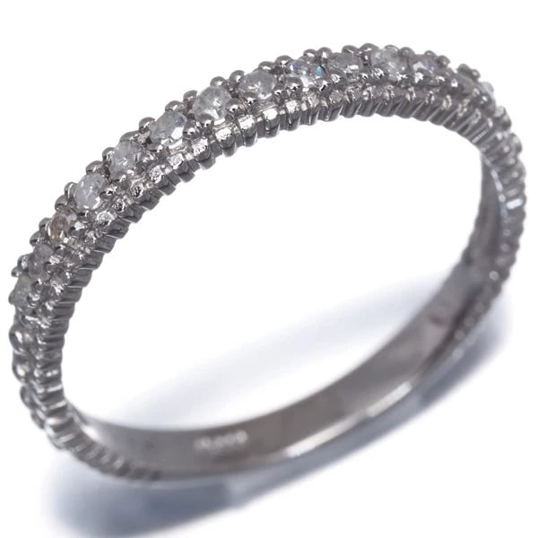 DIAMOND SINGLE-CUT RING 900 PLATINUM - 2