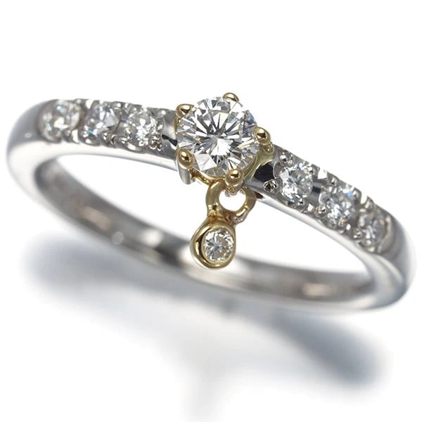 STAR JEWELRY DIAMOND RING 18K YG/PT 900: STAR JEWELRY Diamond Ring 18K YG/Pt 900 Brand: STAR JEWELRY Type/Style: Ring Material: 18K YG/Pt 900, Main Stone Natural Color: YG Pt Size: US 5-5.25 Accessories: None Accessories Notice: When