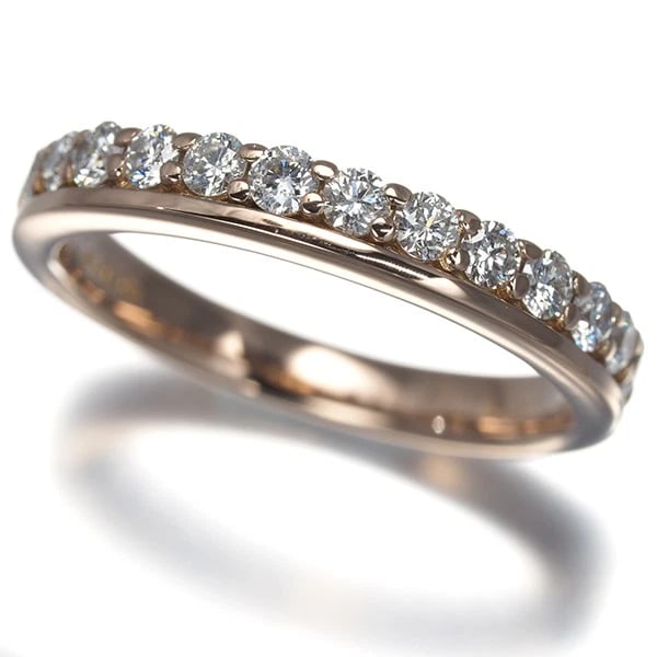 ESTELLE DIAMOND HALF ETERNITY RING 18K 750 ROSE GOLD (1 of 3)
