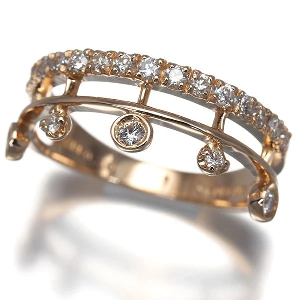 VENDOME DIAMOND TIARA RING 18K 750 ROSE GOLD: VENDOME Diamond Tiara Ring 18K 750 Rose Gold Brand: VENDOME Type/Style: Ring Material: 18K 750 Rose Gold, Main Stone Natural Color: Rose Gold Size: US 5.75-6 Accessories: None Accessories