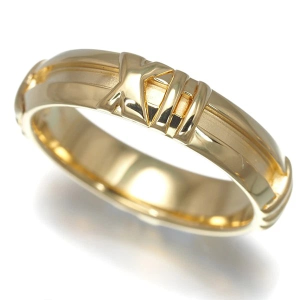 TIFFANY&CO. ATLAS RING 18K 750 YELLOW GOLD: Tiffany&Co. Atlas Ring 18K 750 Yellow Gold Brand: Tiffany & Co. Type/Style: Ring Material: 18K 750 Yellow Gold, Color: Yellow Gold Size: US 5-5.25 Accessories: None Accessories Notice: Whe