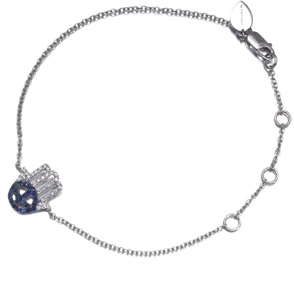 ENUOVE DIAMOND SAPPHIRE BRACELET 18K 750 WHITE GOLD
