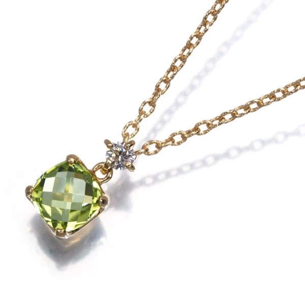 VENDOME PERIDOT DIAMOND NECKLACE 18K 750 YELLOW GOLD (1 of 3)