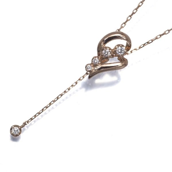 VENDOME DIAMOND 5P NECKLACE 18K 750 ROSE GOLD: VENDOME Diamond 5P Necklace 18K 750 Rose Gold Brand: VENDOME Type/Style: Necklace Material: 18K 750 Rose Gold, Main Stone Natural Color: Rose Gold Size: Necklace length: 37 / 40cmThe pendant top has