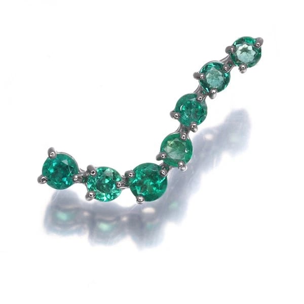 EMERALD PENDANT 950 PLATINUM: Emerald Pendant 950 Platinum Brand: None Type/Style: Pendant Material: 950 Platinum, Main Stone Natural Color: Platinum Size: Design size: 25.0 x 3.7mm Bail inner diameter: 5.0 x 1.3mm Accessories
