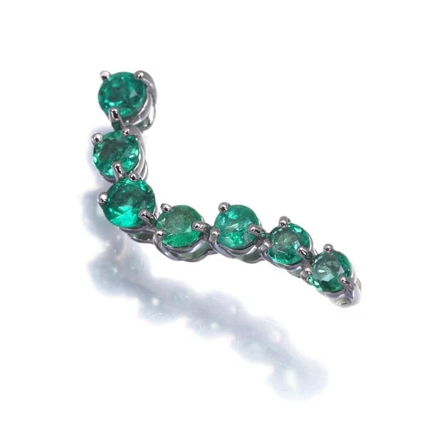 EMERALD PENDANT 950 PLATINUM - 2